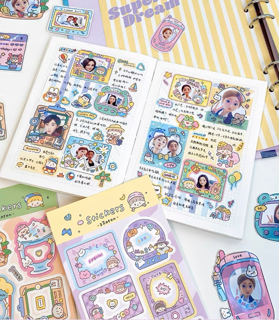 Molinta「Shining Girl」Photo frame series shining pet tape and sticker set