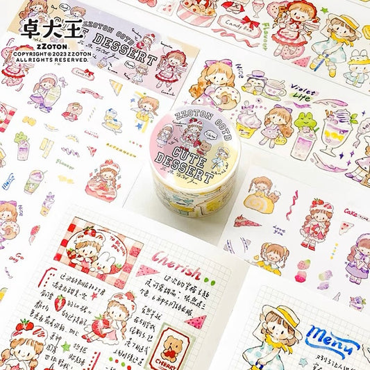 Molinta ootd cute dessert washitape and sticker pack
