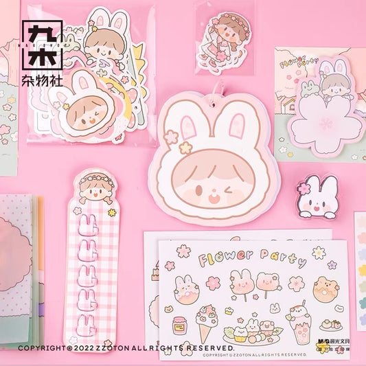 Molinta × M&G shop flower party series stationery set and journal note set