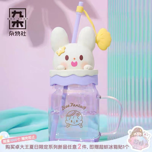 Molinta Ă M&G shop summer limited blue fantasy series starfish rabbit straw glass