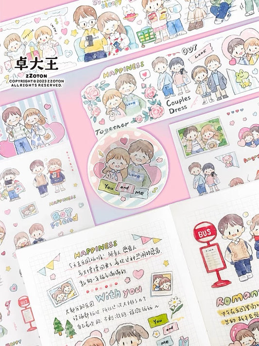 Molinta sweet couple love washitape and sticker pack