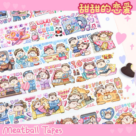 Meatball love story washitape