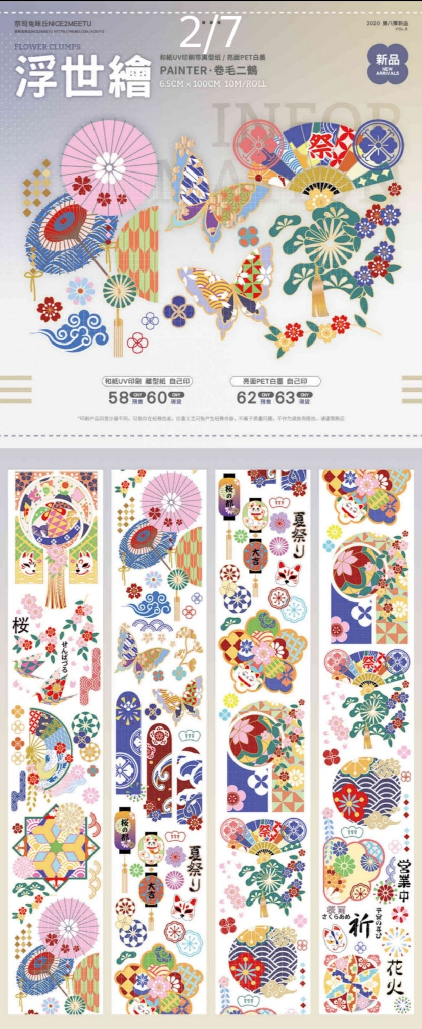 Japanese ukiyoe PET tape