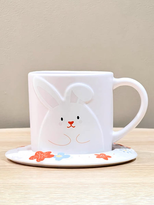 Starbucks China 2023 Sakura Rabbit Season Theme 355ml ceramic mug with plant set