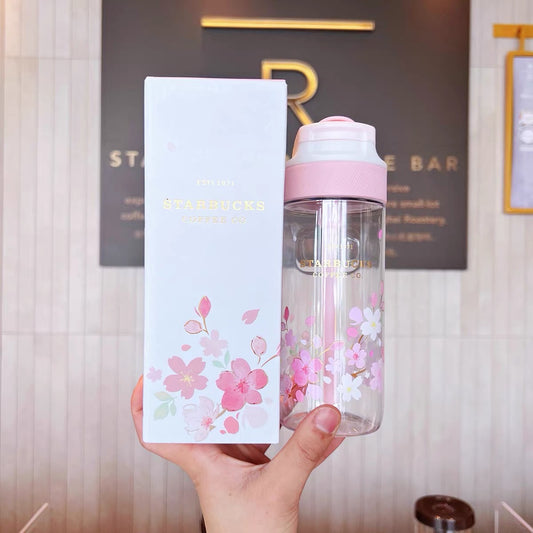 Starbucks China 2022 Sakura Season 520ml white & pink sakura discoloration straw cup