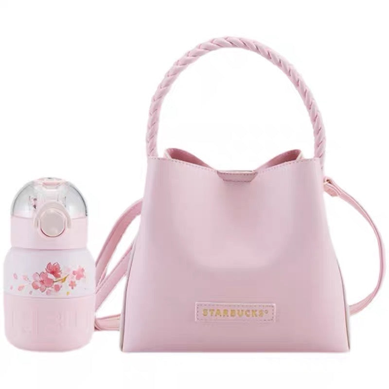 Starbucks China 2022 Sakura Season 375ml pink sakura stainless steel cup with pink bag