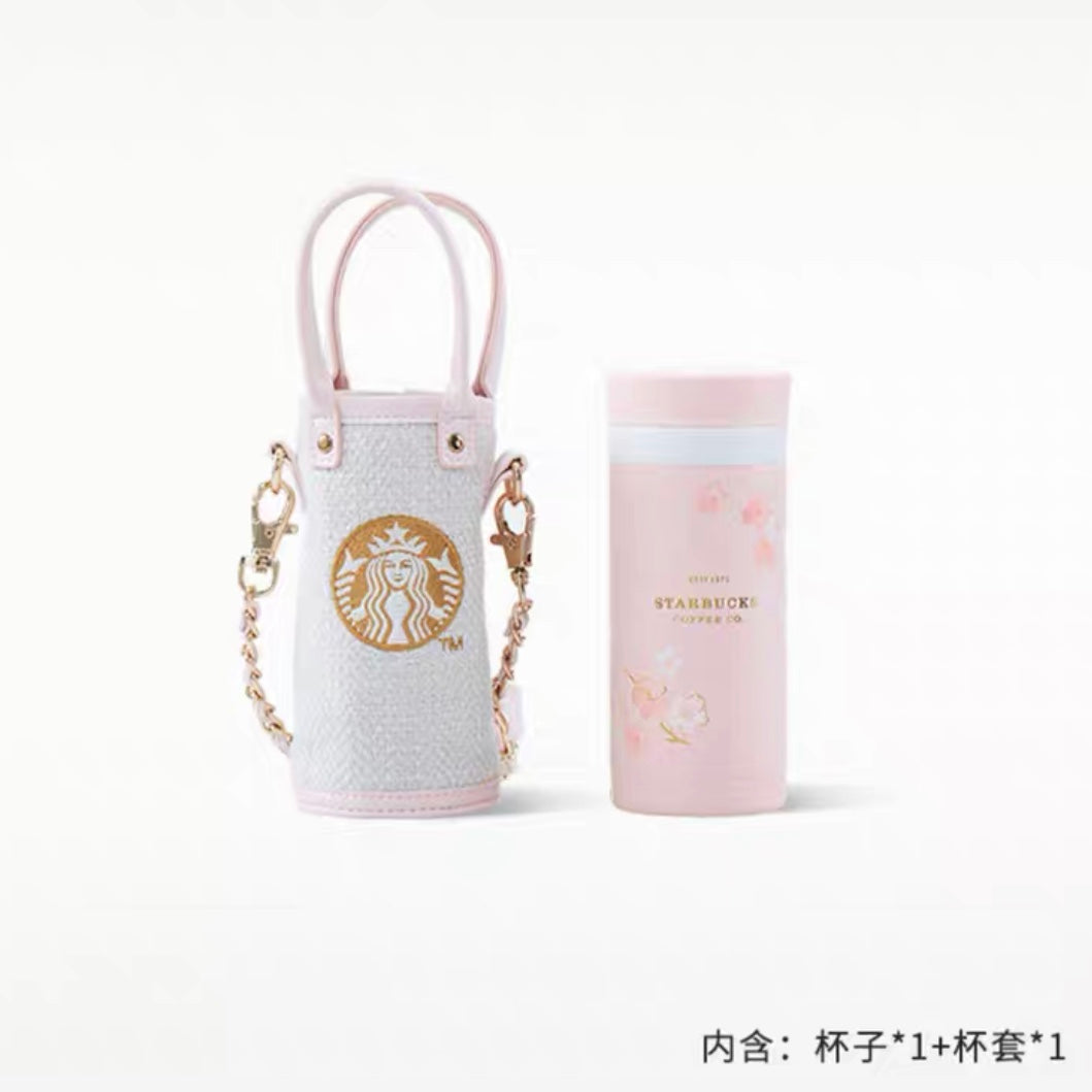 Starbucks × Thermos China 2022 Sakura Season 200ml pink sakura stainless steel vacuum cup with bag