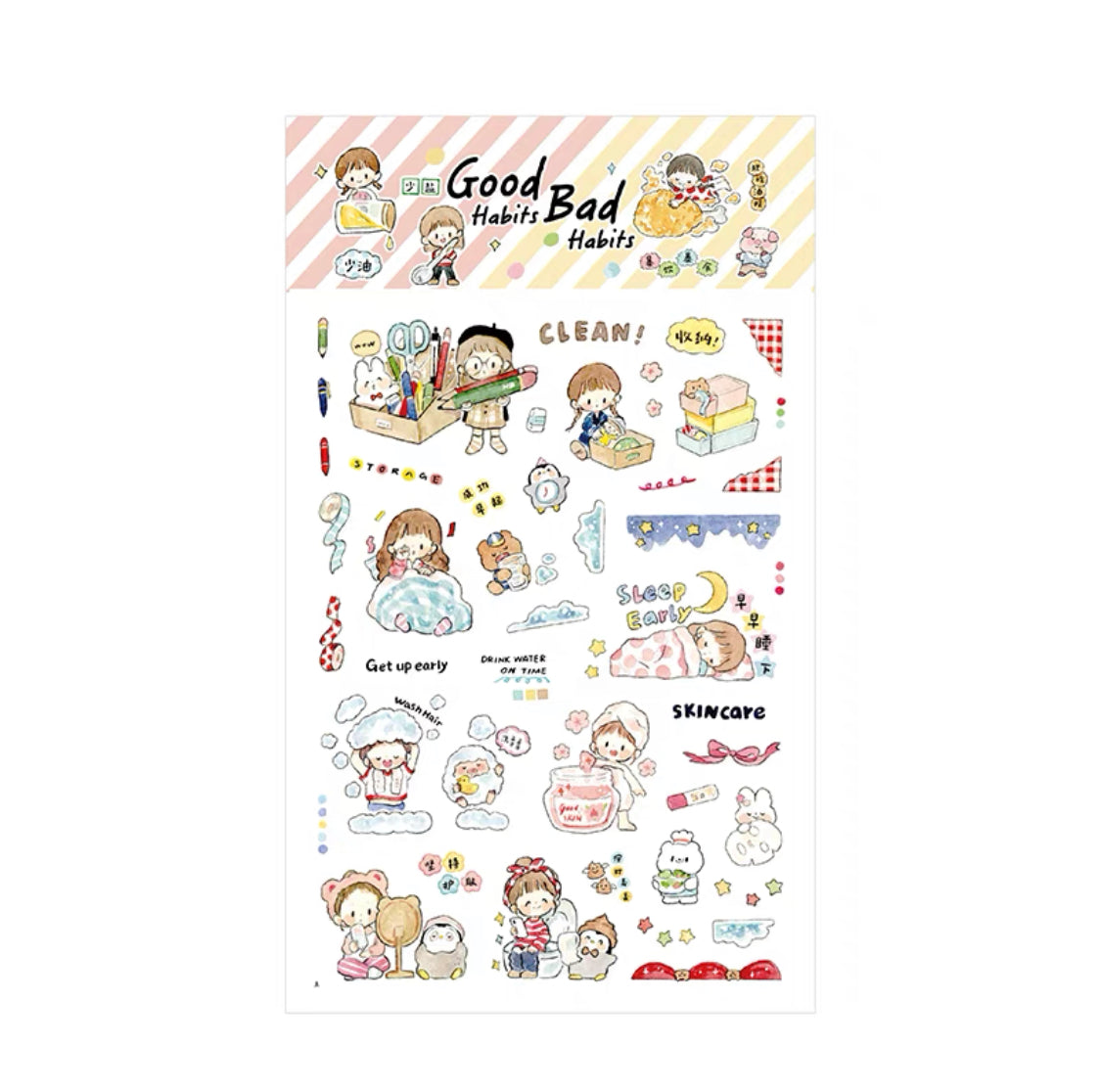 Molinta good habits and bad habits washitape and sticker pack