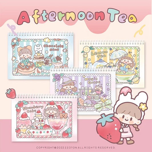 Molinta 「Afternoon Tea Time」series washitape and sticker holder book