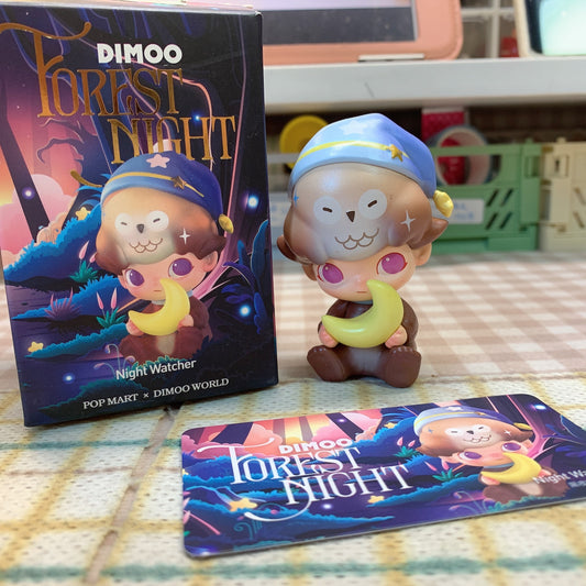 ćPRELOVED and SALE ćPOPMART Dimoo blind box toy Forest Night series Night Watcher