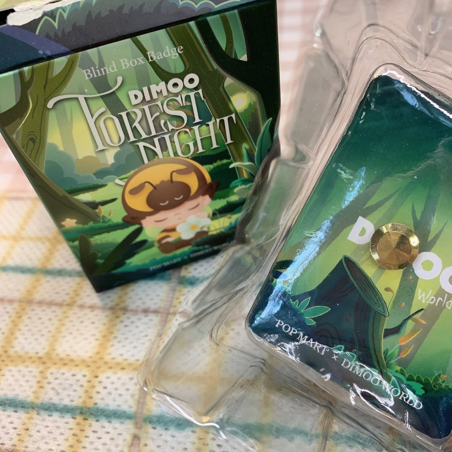 【PRELOVED and SALE 】POPMART Dimoo blind box pin Forest Night series Night Watcher