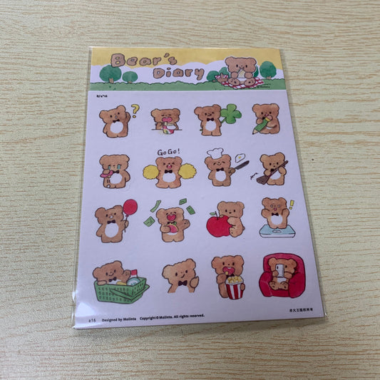 Molinta bear diary sticker