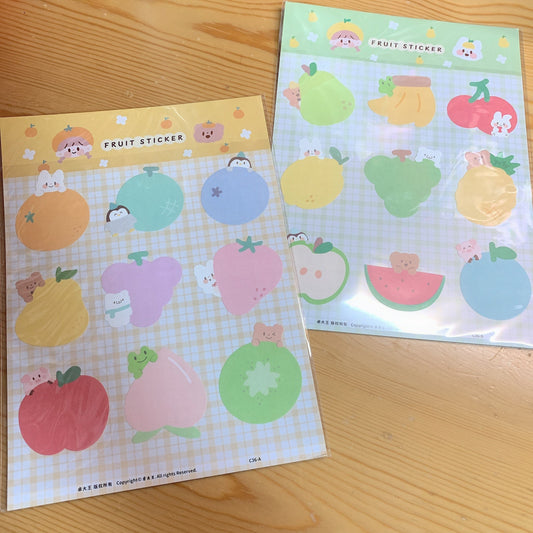 Molinta fruit animal memo sticker pack