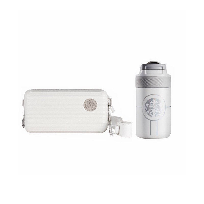 Starbucks China 280ml 2021 space bear cup with mini suitcase bag set