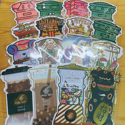 Mailbox shaped postcards set