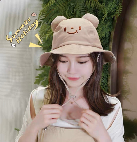 Molinta summer holiday series bear bucket hat & baseball cap