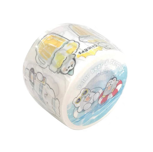 Molinta white bear & penguin washitape