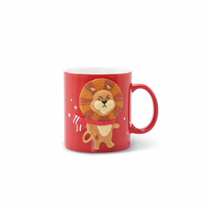 Starbucks China 414ml 2021 Christmas lion mug
