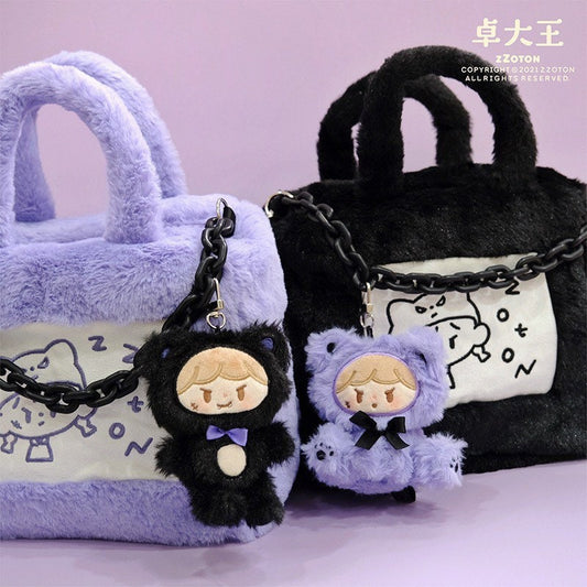 Molinta bad girl plush bag with cat plush toy