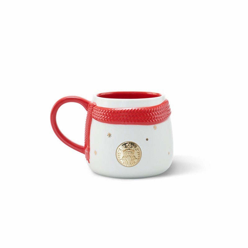 Starbucks China 460ml 2021 Christmas gingerbread man knit a scarf mug