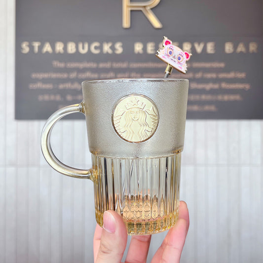 Starbucks China 440ml 2022 new year tiger series Chinese traditional tiger ceramics glass cup with stir bar