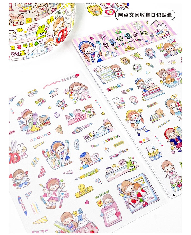 Molinta stationery collection washitape and sticker pack