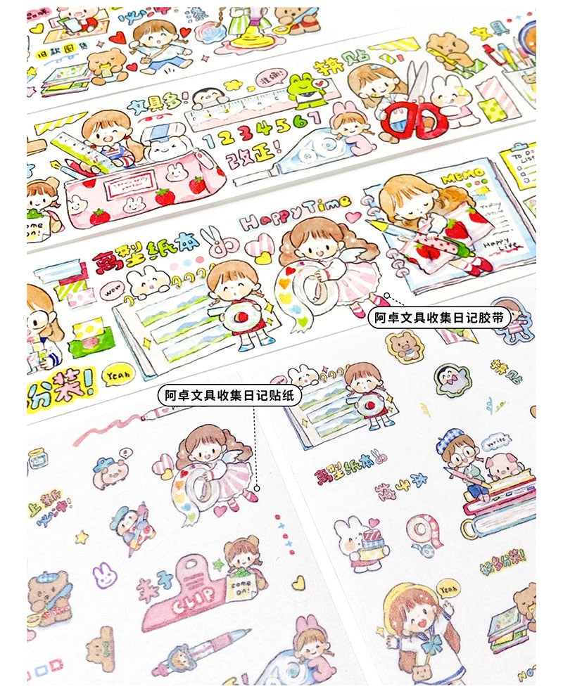 Molinta stationery collection washitape and sticker pack