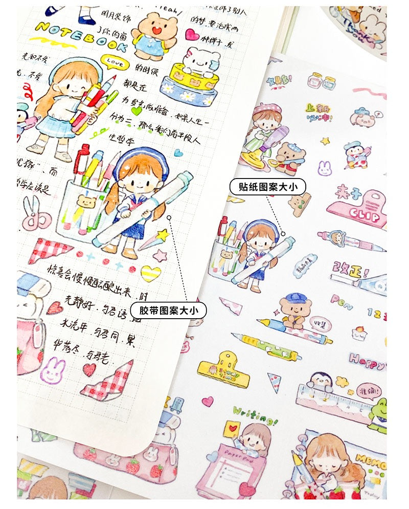Molinta stationery collection washitape and sticker pack