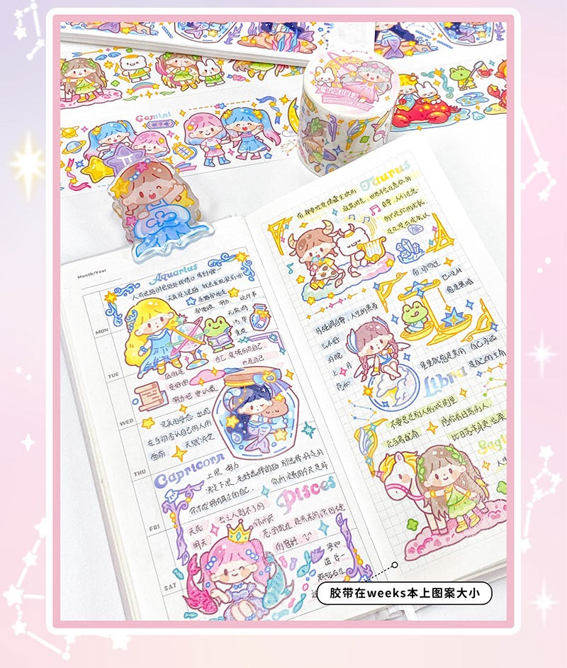 Molinta constellation's story washi & PET with special laser craft tape