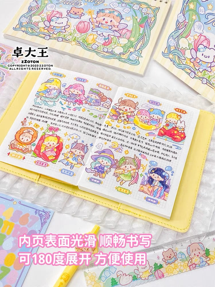 Molinta 「Fairy Tales」series washitape and sticker holder book and A6 notebook