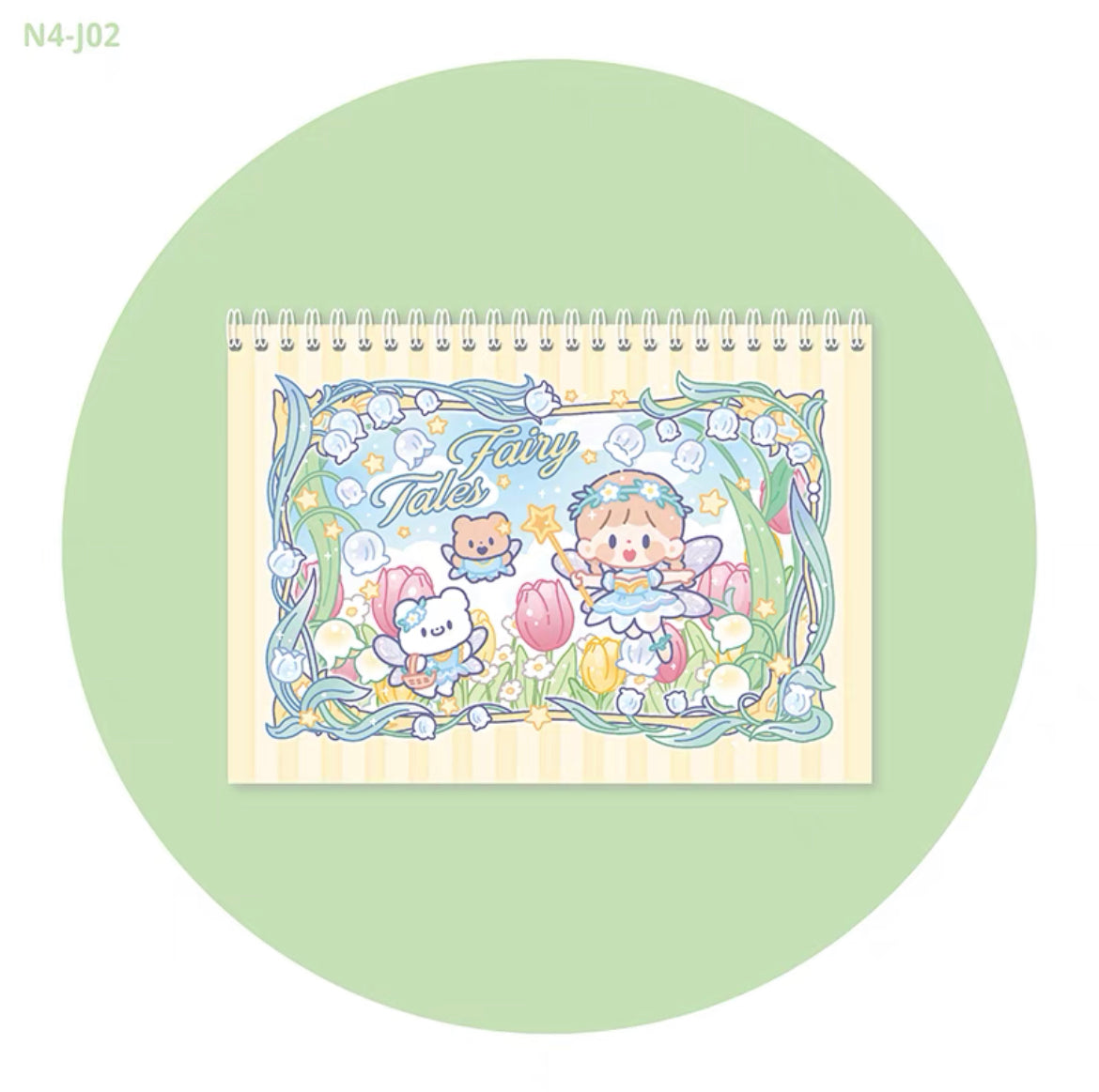 Molinta 「Fairy Tales」series washitape and sticker holder book and A6 notebook