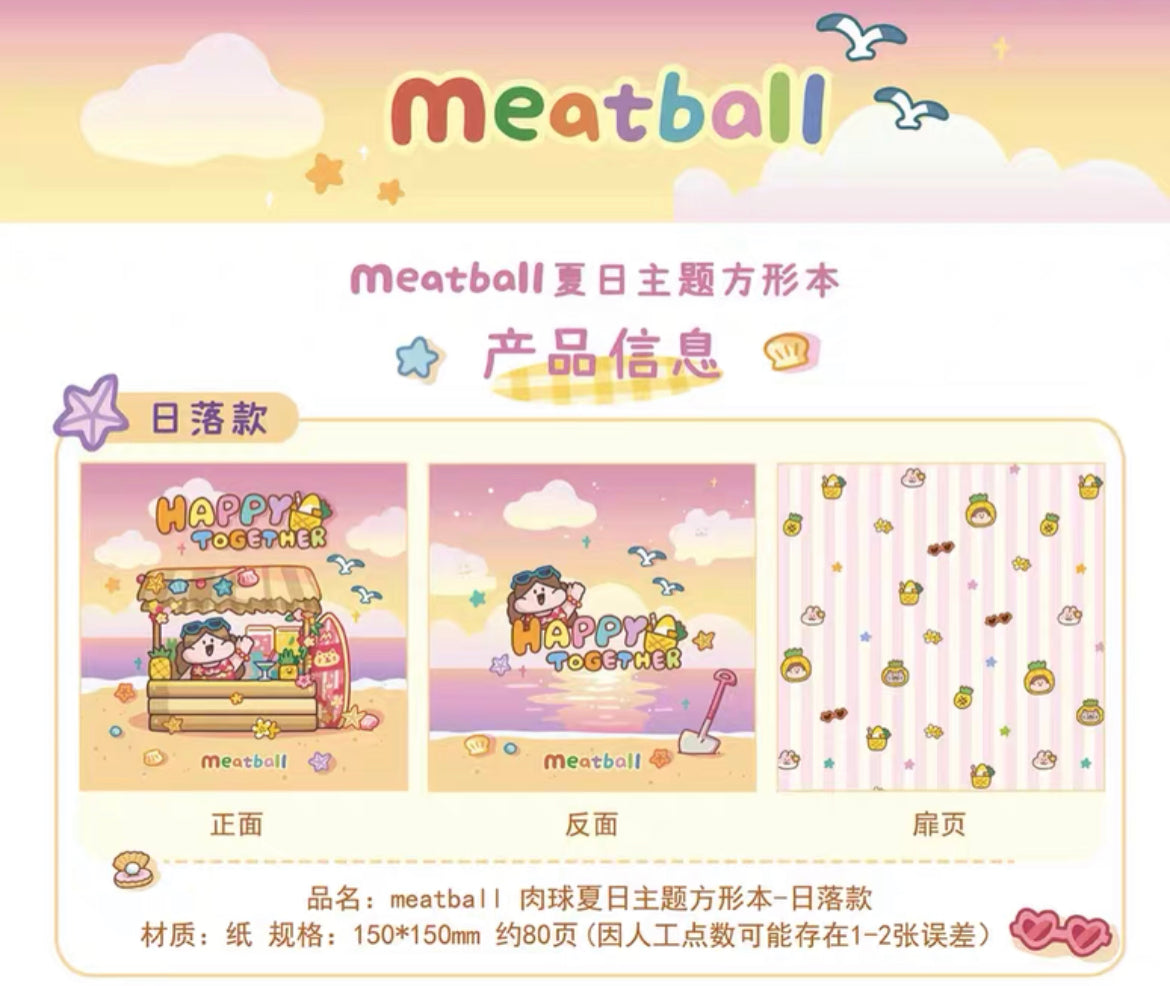 Meatball 2023 summer square notebook
