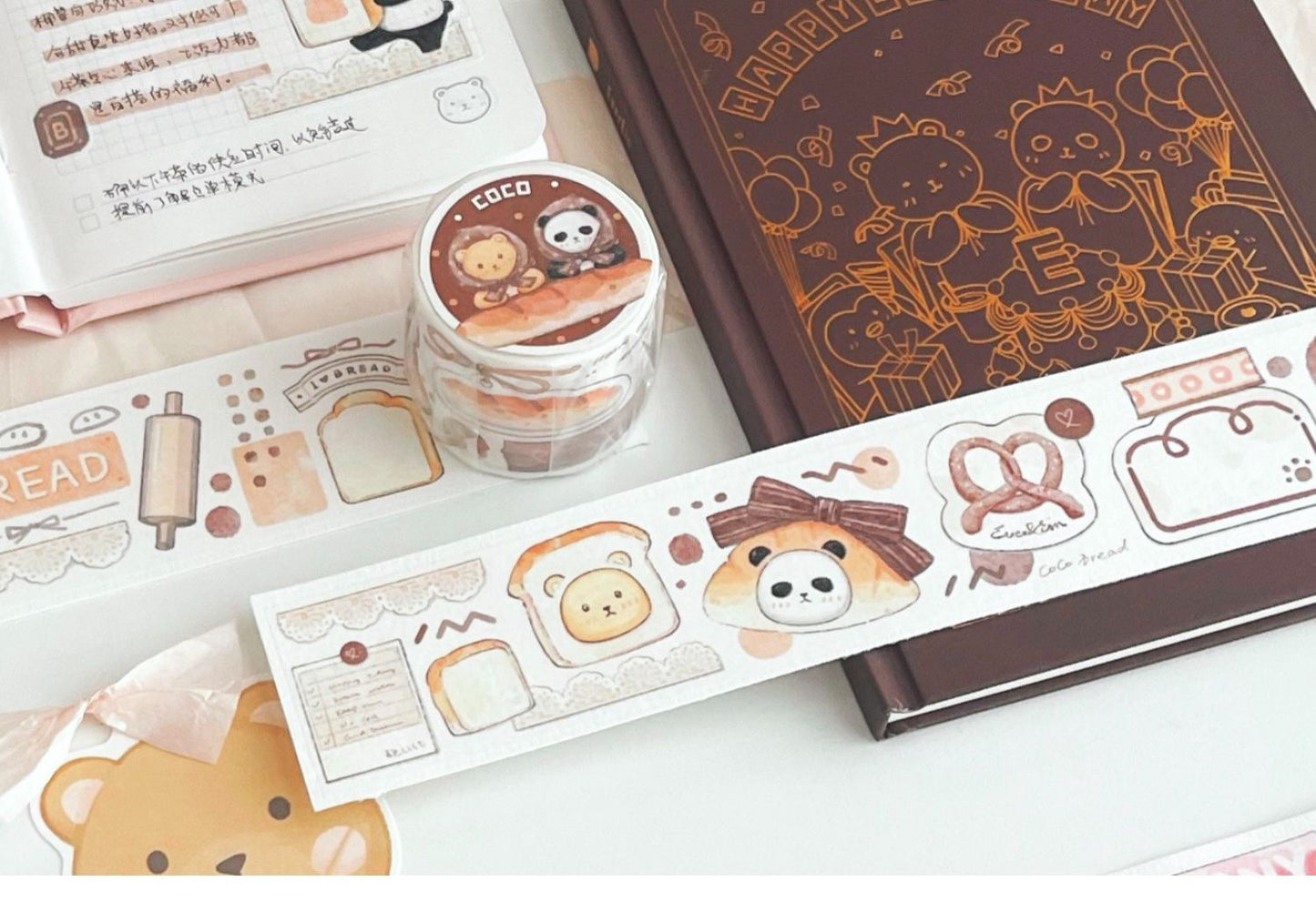 Ever&Ein colorful series washitape (pink、brown)