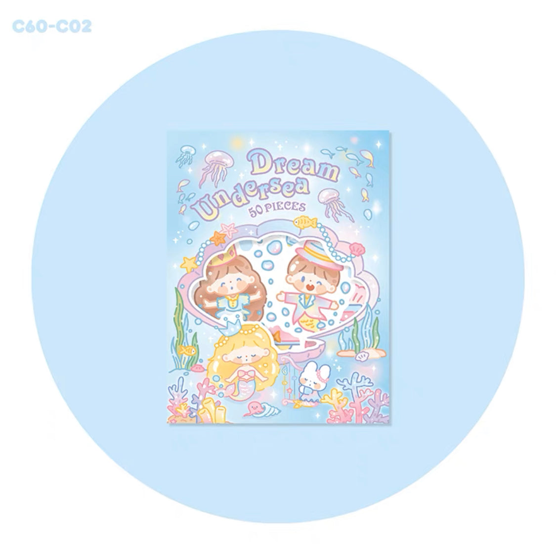 Molinta summer「Undersea Paradise」series washitape  sticker and journal paper pack