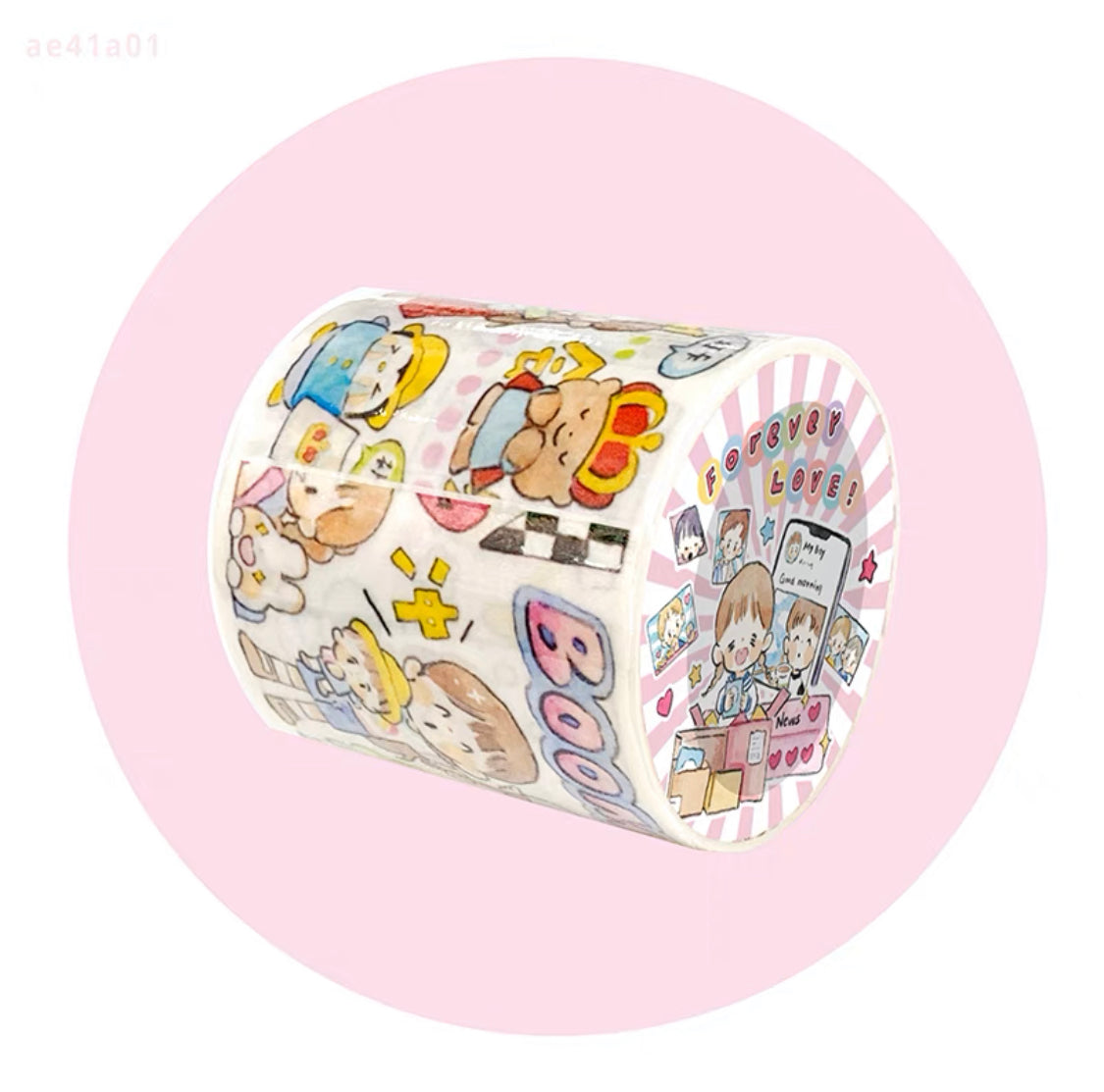 Molinta Chasing stars daily 「forever love」 washitape and sticker pack