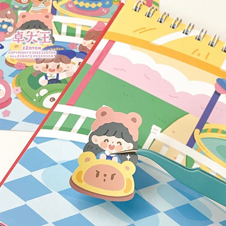 Molinta 「Amusement」series circular sticker and scene sticker book set