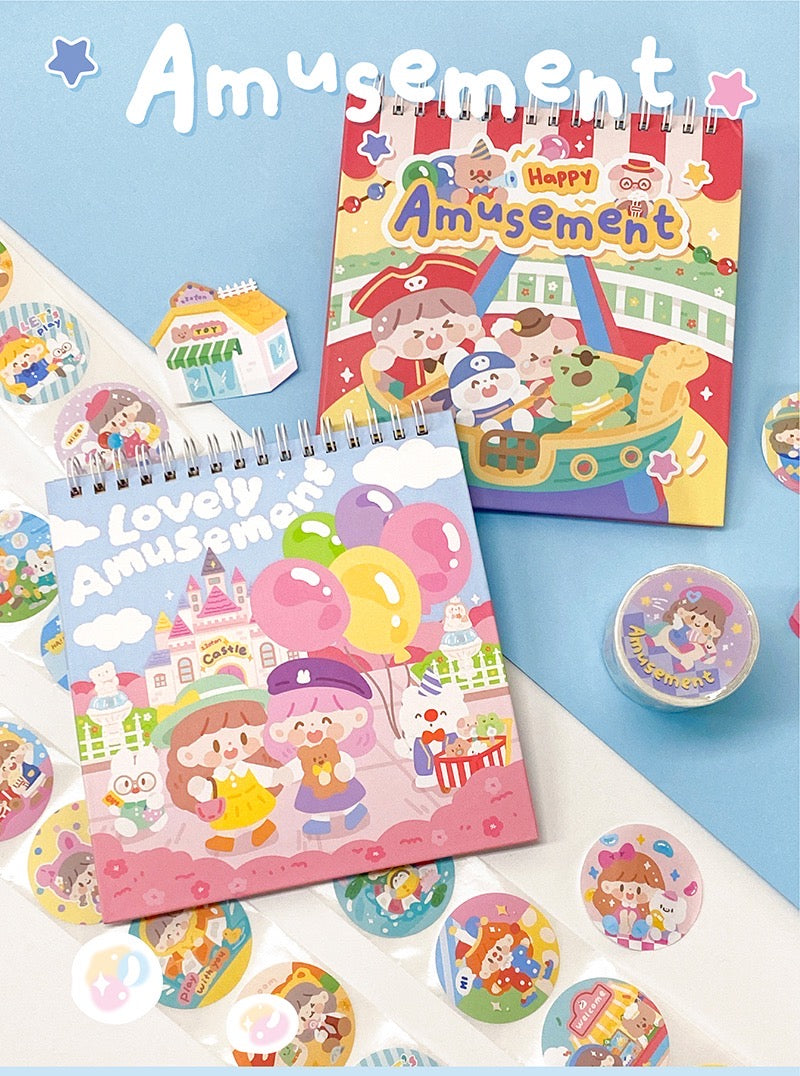 Molinta 「Amusement」series circular sticker and scene sticker book set