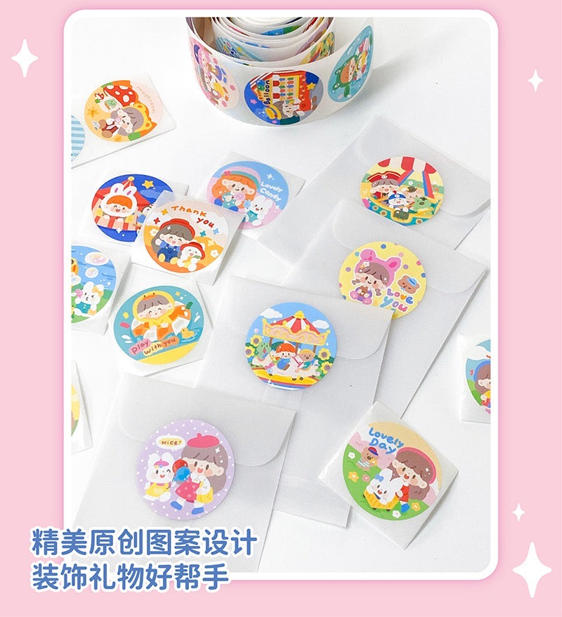Molinta 「Amusement」series circular sticker and scene sticker book set