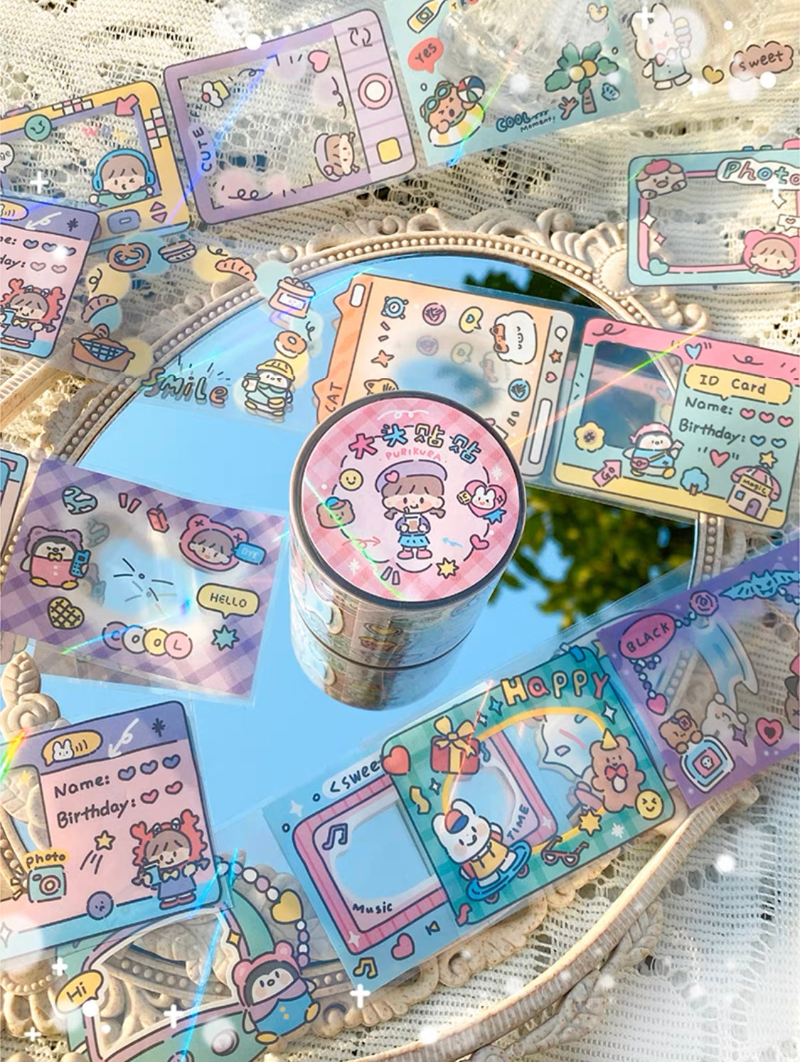 Molinta「Shining Girl」Photo frame series shining pet tape and sticker set