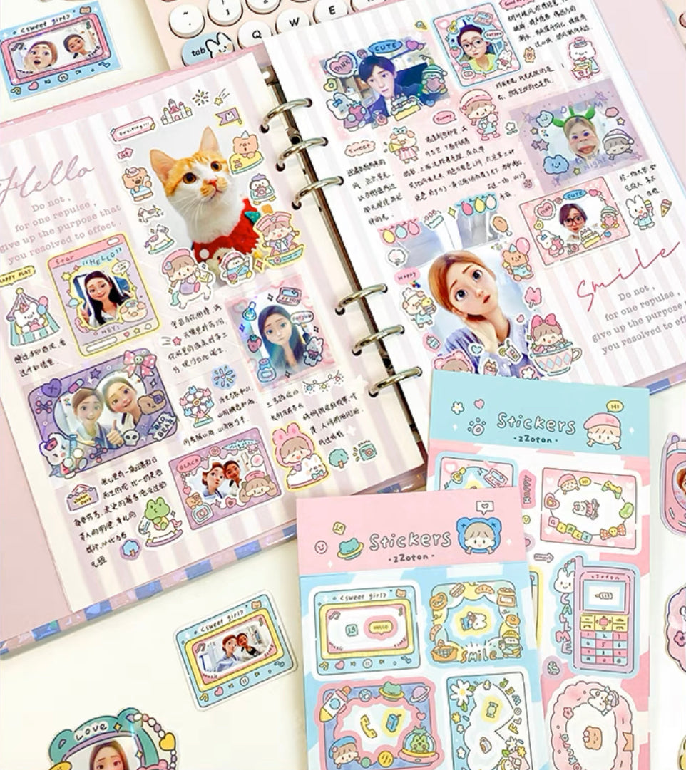 Molinta「Shining Girl」Photo frame series shining pet tape and sticker set