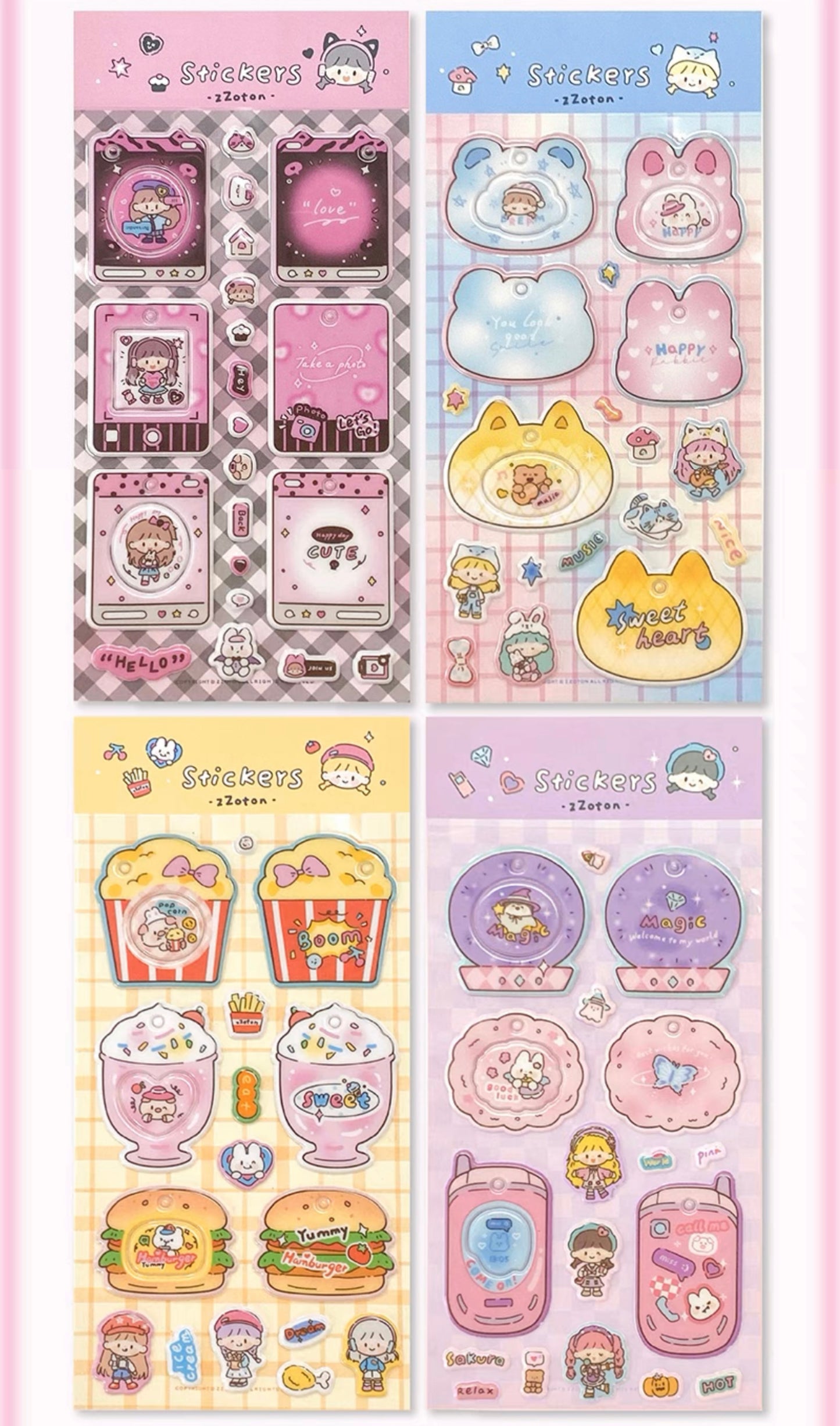 Molinta「Shining Girl」Photo frame series 3D sticker set