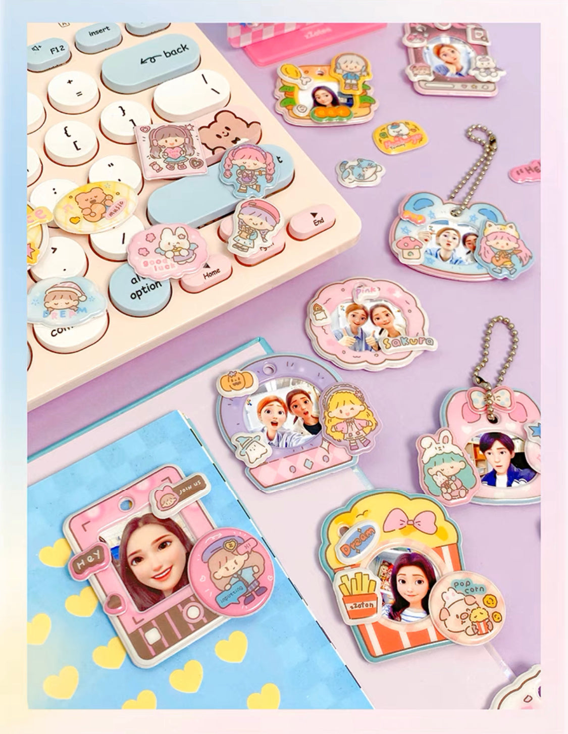 Molinta「Shining Girl」Photo frame series 3D sticker set