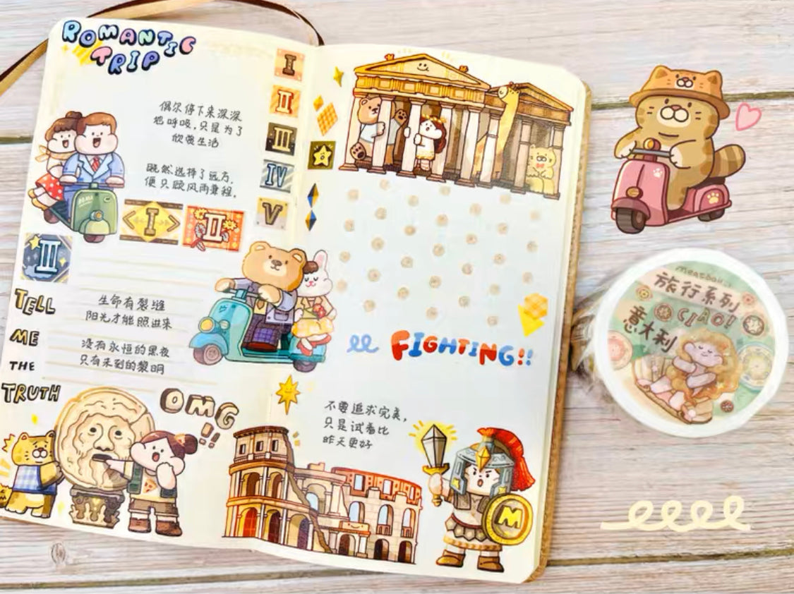 Meatball 「Travel」series 3 Italy washitape