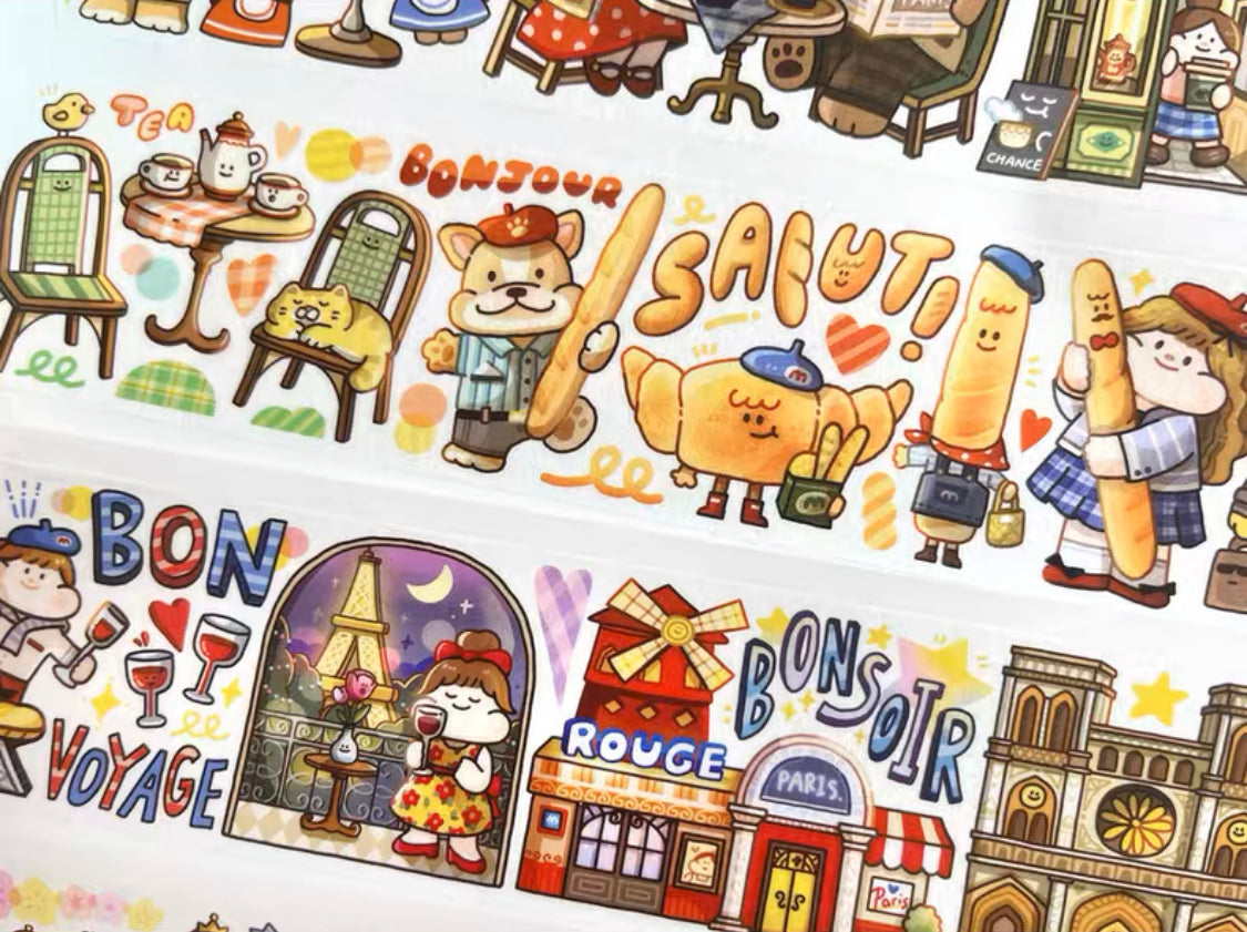 Meatball 「Travel」series 4 France washitape