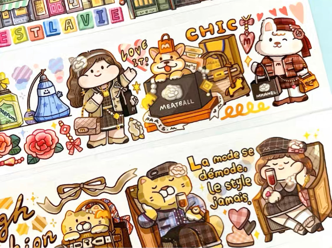 Meatball 「Travel」series 4 France washitape