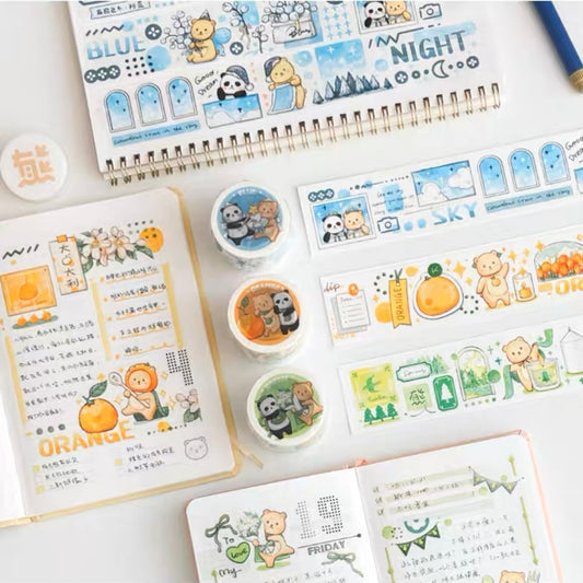 Ever&Ein colorful series washitape (green、orange、blue)