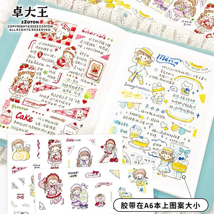 Molinta ootd cute dessert washitape and sticker pack