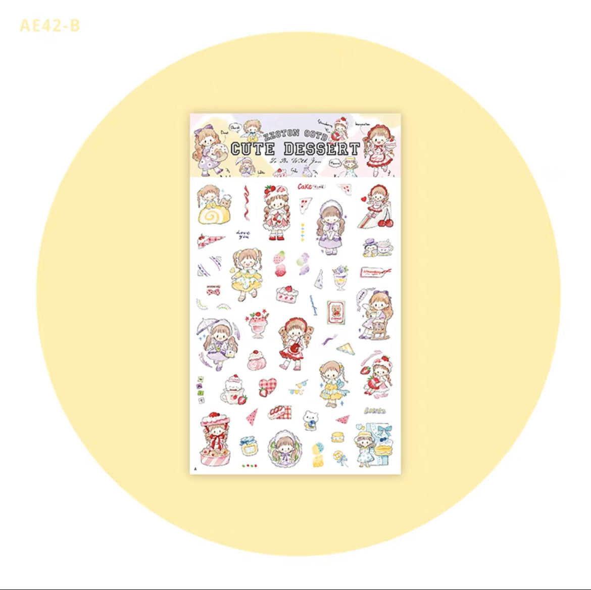 Molinta ootd cute dessert washitape and sticker pack