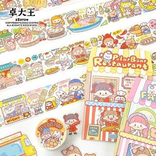 Molinta restaurant「Delicious Food」series washitape  sticker and journal paper pack