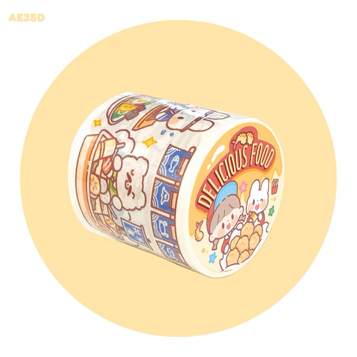 Molinta restaurant「Delicious Food」series washitape  sticker and journal paper pack